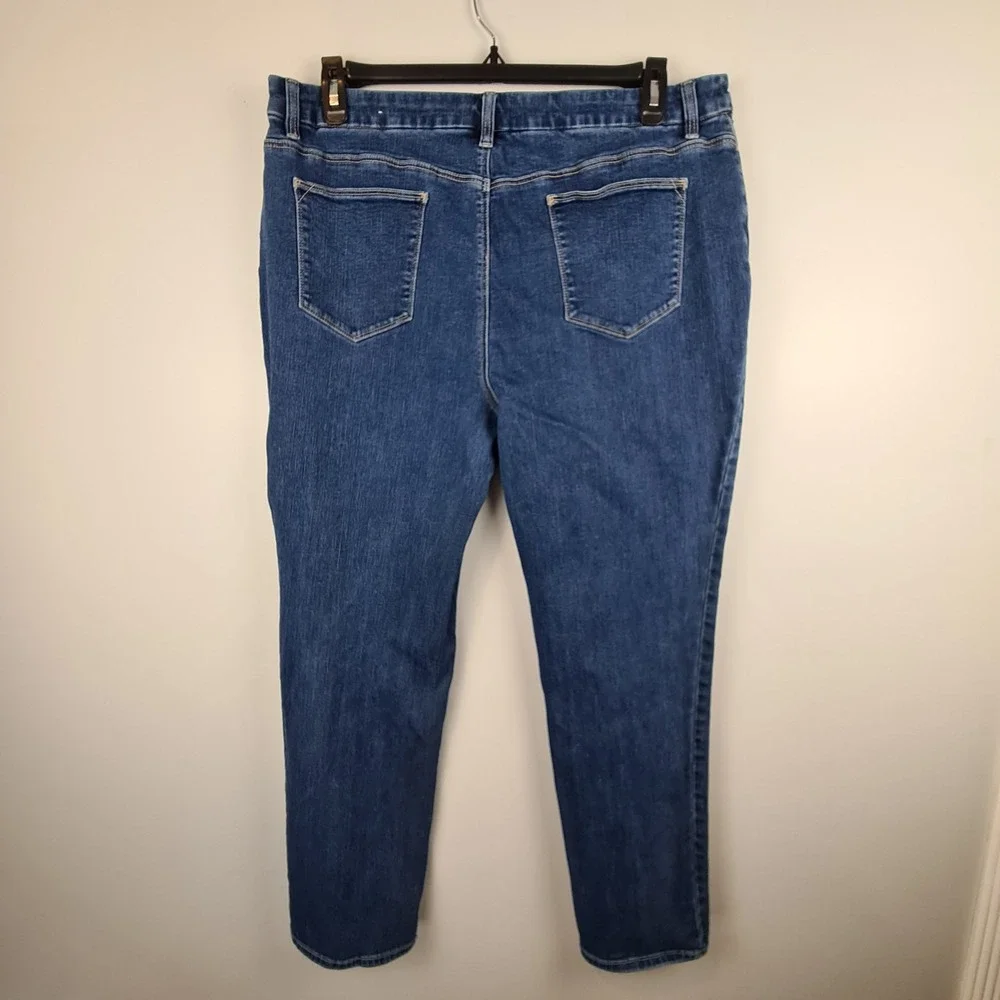 Chicos Jeans Womens 3R XL 16 Perfect Stretch Mid Rise‎ Girlfriend Slim Leg Ankle